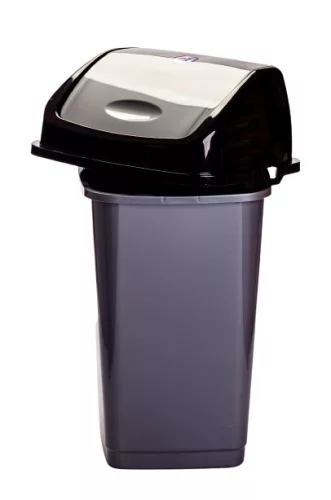 Billenős szemetes sötét szürke színben (50 L-es)