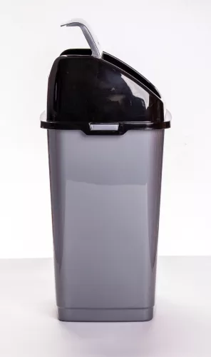 Billenős szemetes sötét szürke színben (50 L-es)