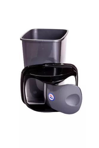 Billenős slim szemetes szürke színben 35 L 58,5x28x34 cm