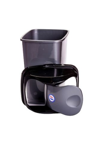 Billenős slim szemetes szürke színben (35 L-es)