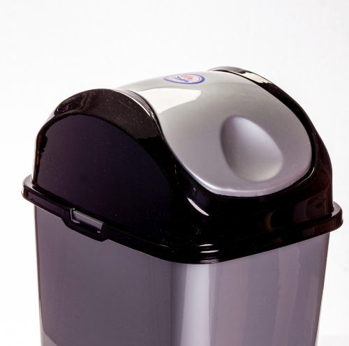 Billenős slim szemetes szürke színben (35 L-es)