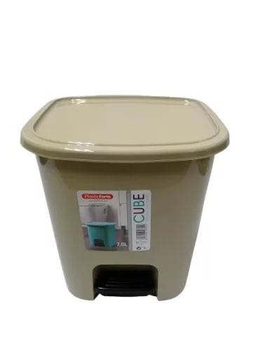* Szemetes pedálos 7.5L bézs