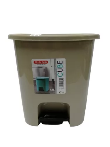 * Szemetes pedálos 7.5L bézs