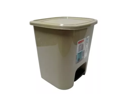 * Szemetes pedálos 7.5L bézs