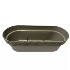 Balkonláda 50 cm csipkés szürke műanyag