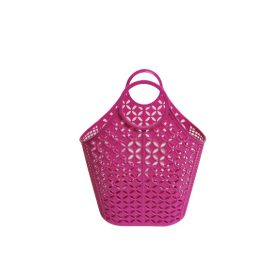 Füles szatyor műanyag rózsaszín