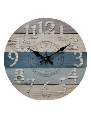 * Falióra 34 cm MDF iránytű mintás