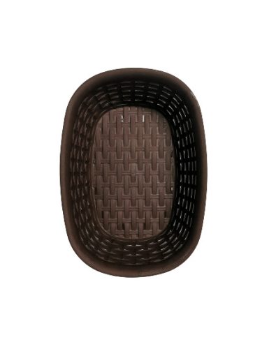 Tárolókosár rattan hatású műanyag 3 l, barna