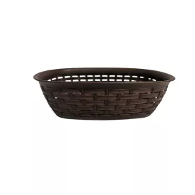 Kenyérkosár rattan hatású műanyag 2 L barna