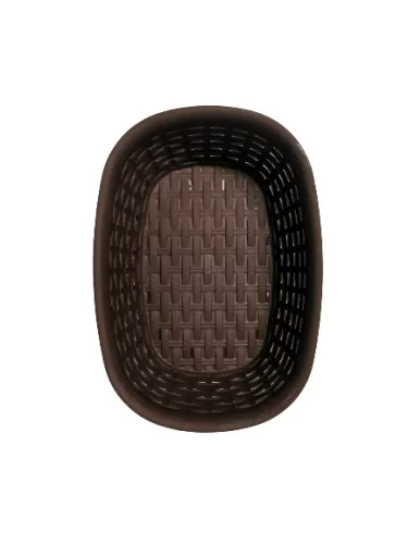 Kenyérkosár rattan hatású műanyag 2 L barna