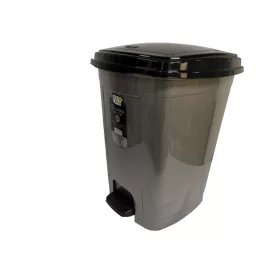 Szemetes pedálos 32 L műanyag szürke
