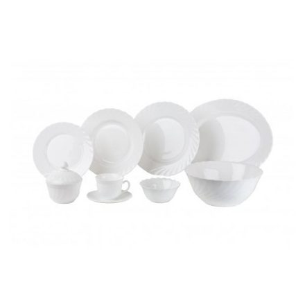 Luminarc Trianon üveg tányérkészlet 38 részes fehér