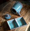 Sushi kínáló tál készlet – 2 részes porcelán szett szószhoz és falatokhoz