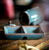 Sushi kínáló tál készlet – 2 részes porcelán szett szószhoz és falatokhoz