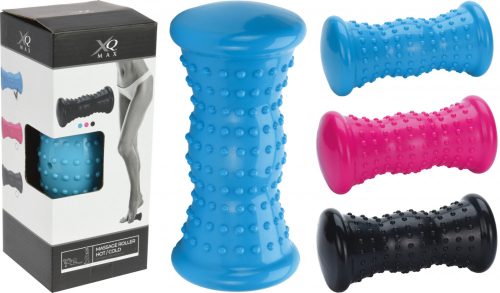 * Xqmax masszázs henger 19*9 cm hideg, meleg kezeléshez fekete (V)