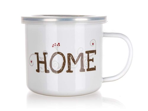HOME zománcos bögre fedővel 1,4 l