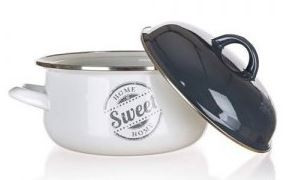 SWEET HOME zománcos lábas+fedő 3,7l