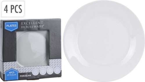 * Porcelán tányérszett 4 részes 19,5 cm