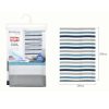 Zuhanyfüggöny 180x180 cm – vízálló, kék és szürke csíkos