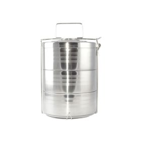 3 részes rozsdamentes ételhordó 18cm-es