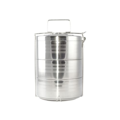 3 részes rozsdamentes ételhordó 18cm-es