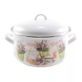 zománcozott Lábas+fedő 24cm-es 6L
