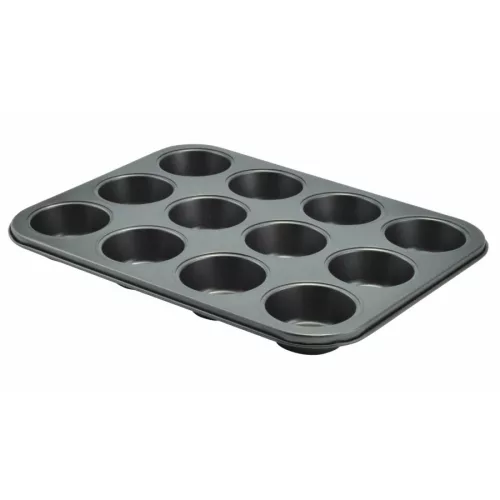 12 db-os acél muffin sütő