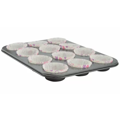 12 db-os acél muffin sütő