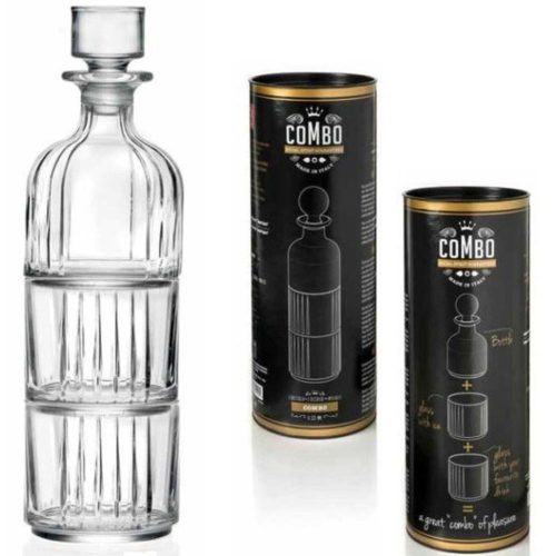 COMBO whisky set (1db üveg 34,5cl + 2 db pohár 36,7 cl) RCR