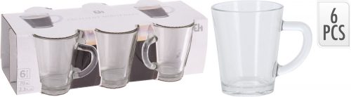 6 db-os füles kávéspohár szett (70 ml-es)
