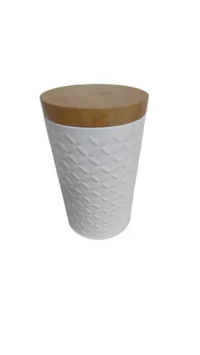 Fém doboz kerek fehér 11x19cm (KKS)