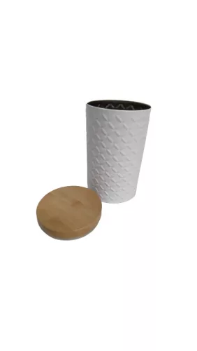 Fém doboz kerek fehér 11x19cm (KKS)