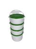 Ételhordó 3+1 zöld-fehér (V)
