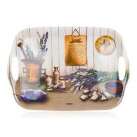 Melamin levendulás tálca (36x25,5 cm-es)