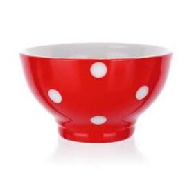 Müzlis tál piros pöttyös színben (13 cm-es)
