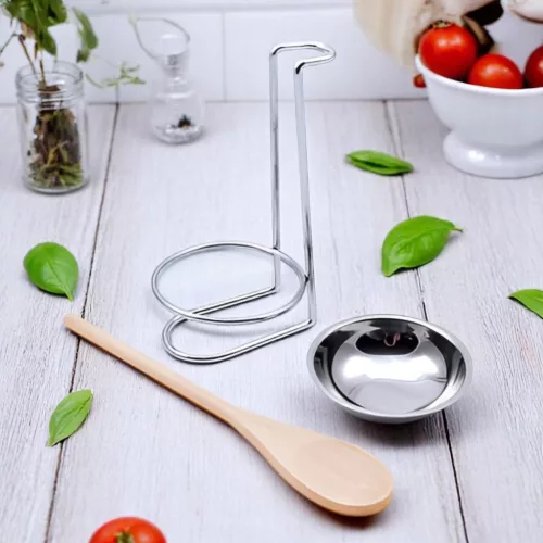 Fakanáltartó rozsdamentes fakanállal