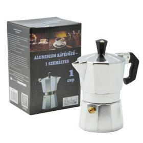 Alu kávéfőző 1 személyes díszdobozos
