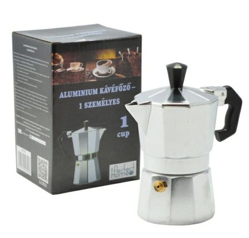 Alu kávéfőző 1 személyes díszdobozos