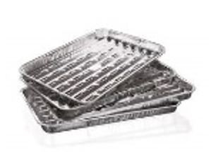 Alu grill tálca szett 4db szögletes 34x23cm Happy Green