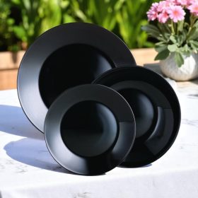 18 részes Zelie étkészlet (fekete színben)