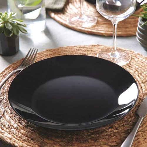 18 részes Zelie étkészlet (fekete színben)