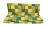 Hintaágy párnalap 150 cm 3 részes kockamintás zöld-sárga
