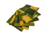 Ülőpárna 30x30x1cm 6db-os kockamintás zöld-sárga