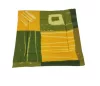 Ülőpárna 30x30x1cm 6db-os kockamintás zöld-sárga