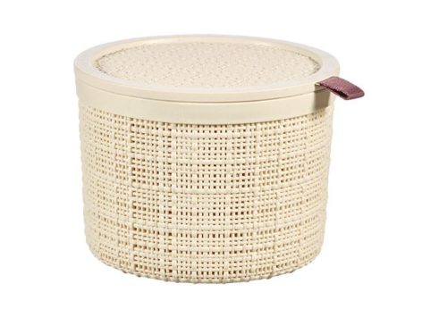 Doboz tetővel kerek 2 L Jute bézs (KKS)