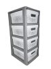 Tároló fiókos 4x11 L Infinity szürke-fehér