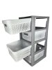 Tároló fiókos 4x11 L Infinity szürke-fehér