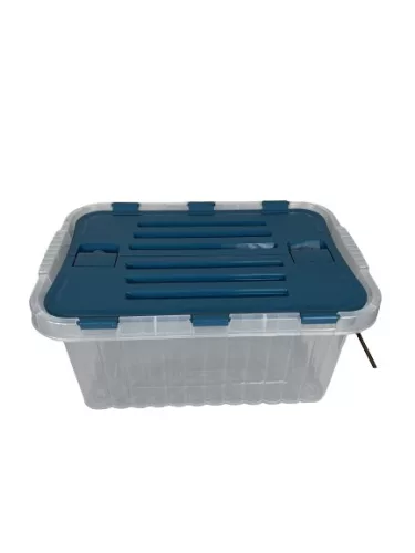 Tároló fedéllel csatos 10 L kék (KKS)