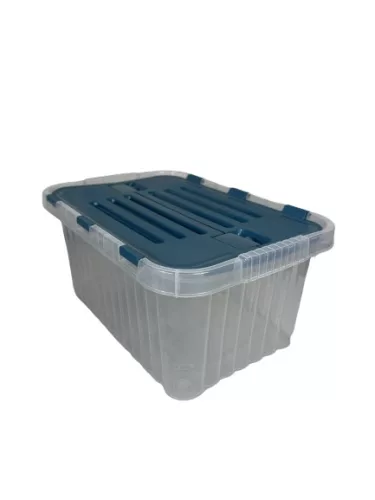 Tároló fedéllel csatos 10 L kék (KKS)