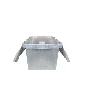 Tároló fedéllel csatos 18 L szürke (KKS)